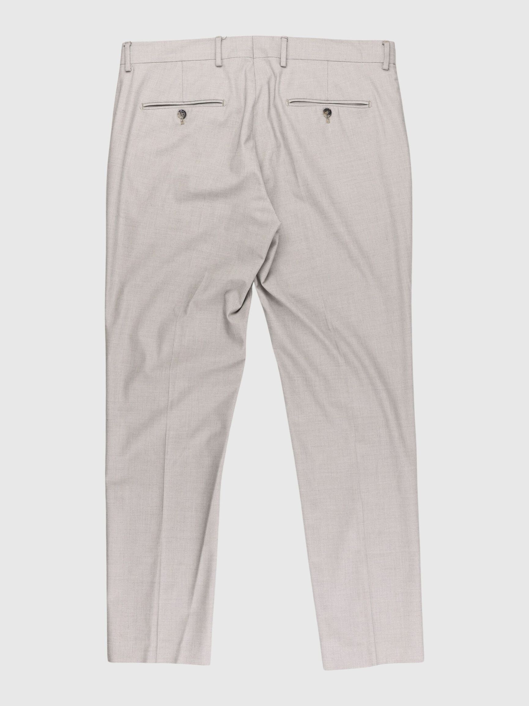 SLIM FIT RECYCLED POLYESTER SUIT TROUSERS, Sand, highres