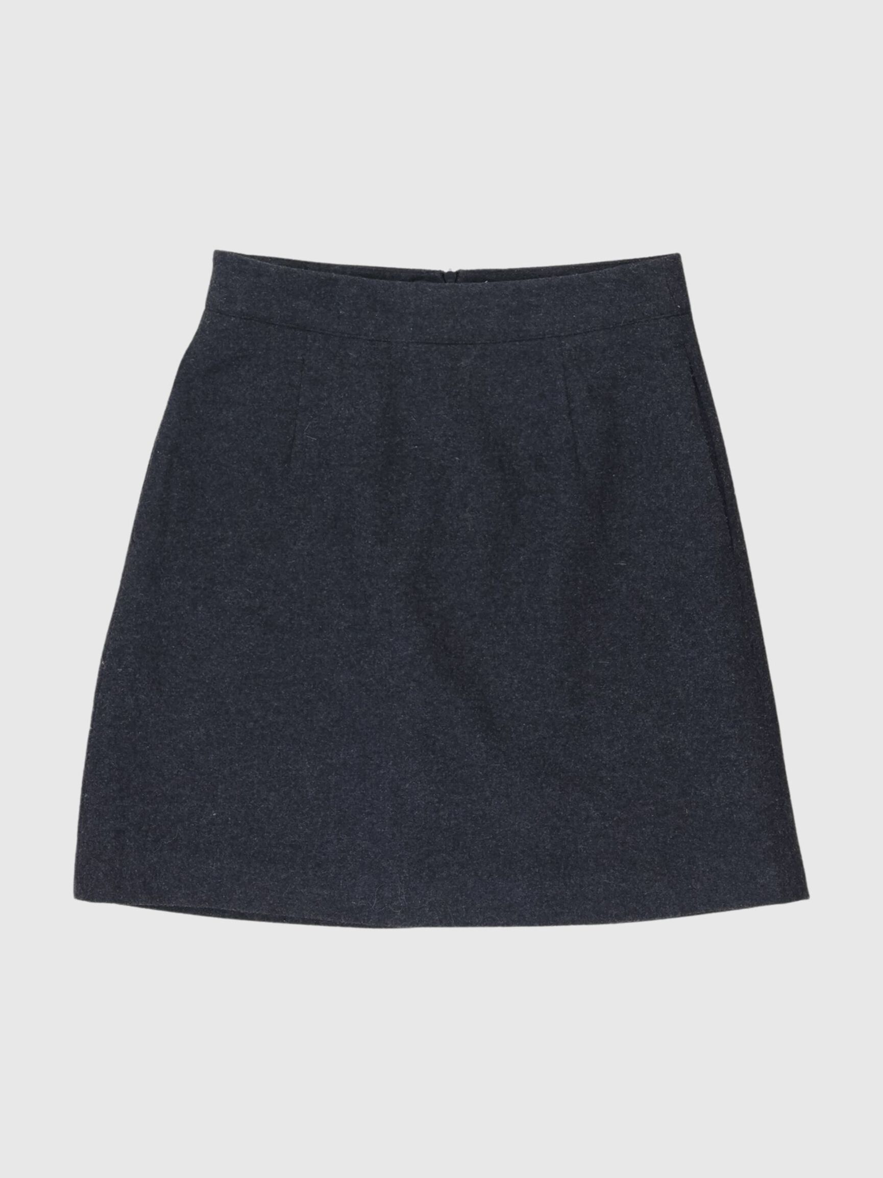TAILORED WOOL BLEND MINI SKIRT, Dark Grey Melange, highres