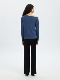 LANGE MOUWEN OFF-SHOULDER TOP, Key Largo, highres