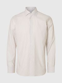 COTTON SLIM FIT SHIRT, Bright White, highres