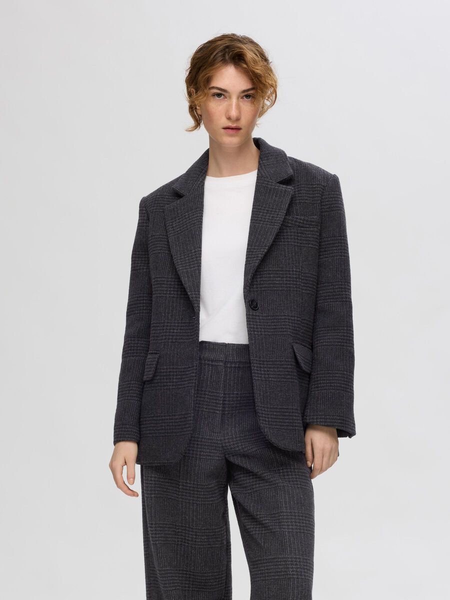 Selected WOOL BLEND OVERSIZED BLAZER, Dark Grey, highres - 16095011_DarkGrey_1128260_003.jpg