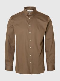 SLIM FIT STRETCH SHIRT, Chocolate Chip, highres