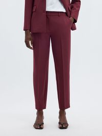 CROPPED TROUSERS, Tawny Port, highres