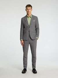 SLIM FIT SINGLE-BREASTED BLAZER, Grey, highres