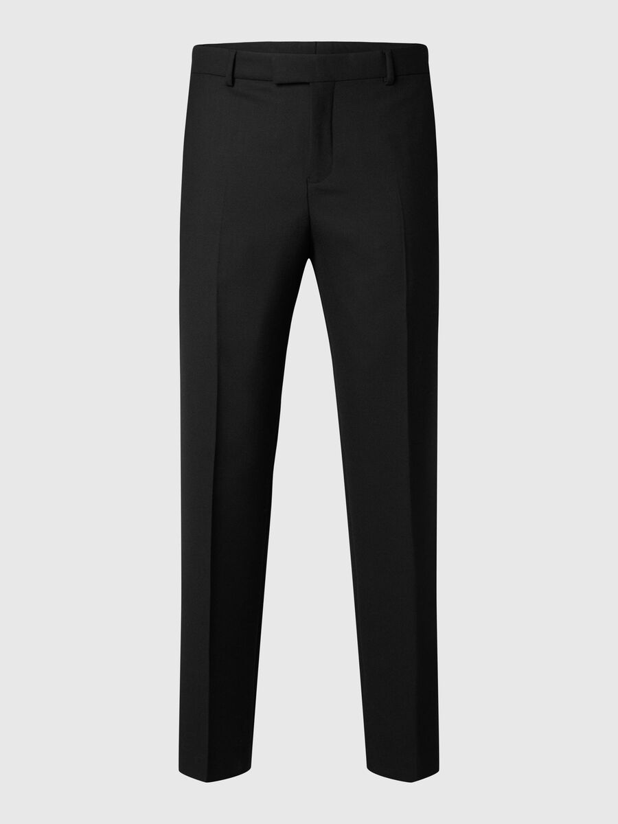 Selected REGULAR FIT WOLLGEMISCH ANZUGHOSE, Black, highres - 16095795_Black_001.jpg