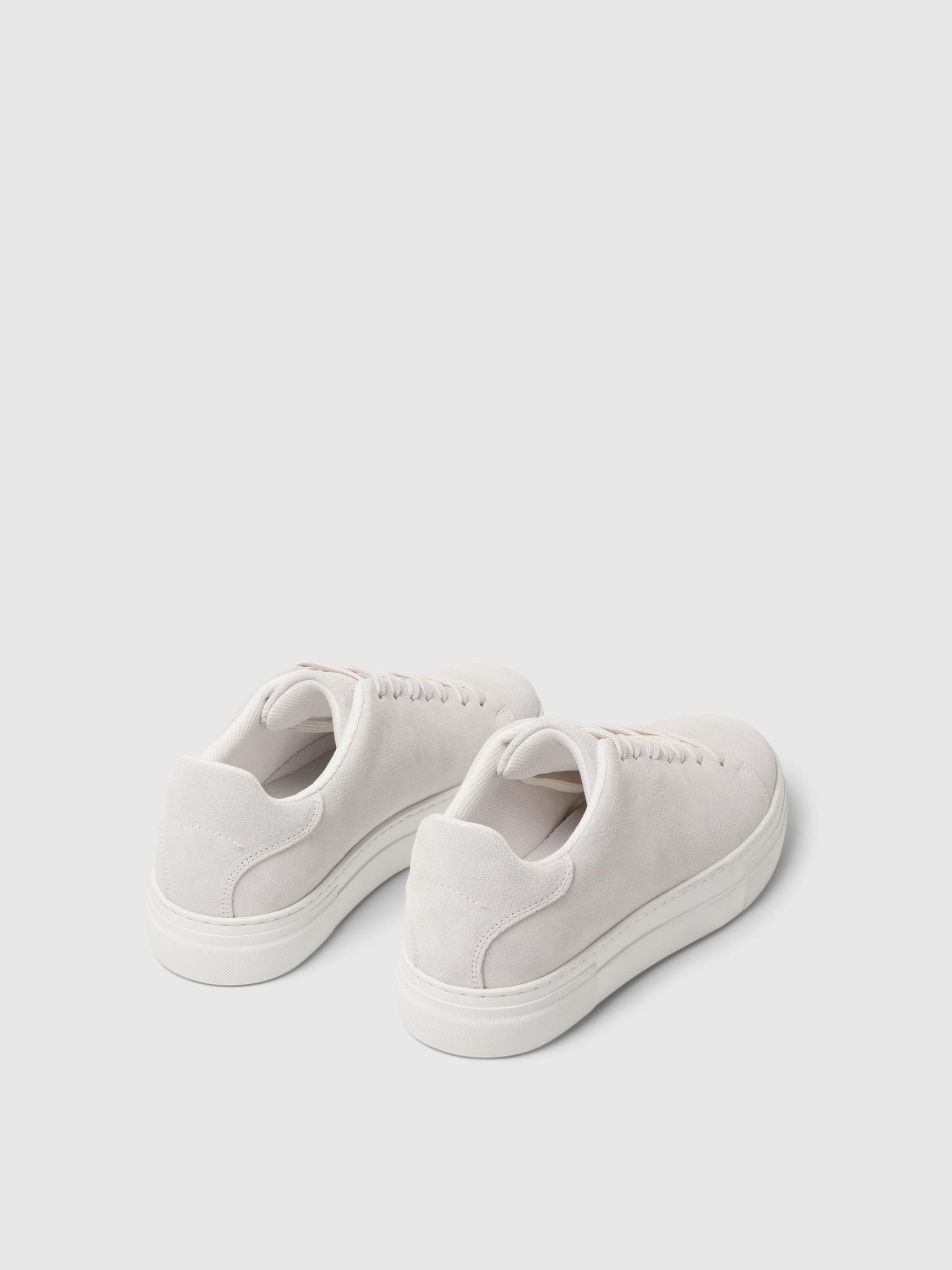 CHUNKY SUEDE TRAINERS, White, highres