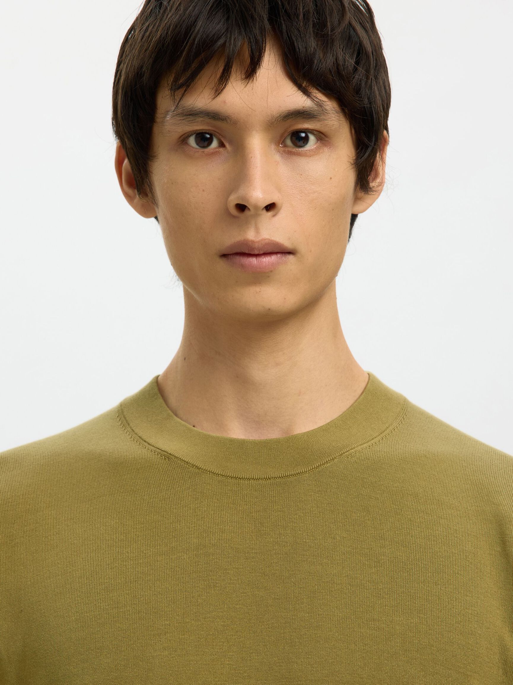 BAUMWOLL PULLOVER, Dried Herb, highres