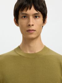 BAUMWOLL PULLOVER, Dried Herb, highres