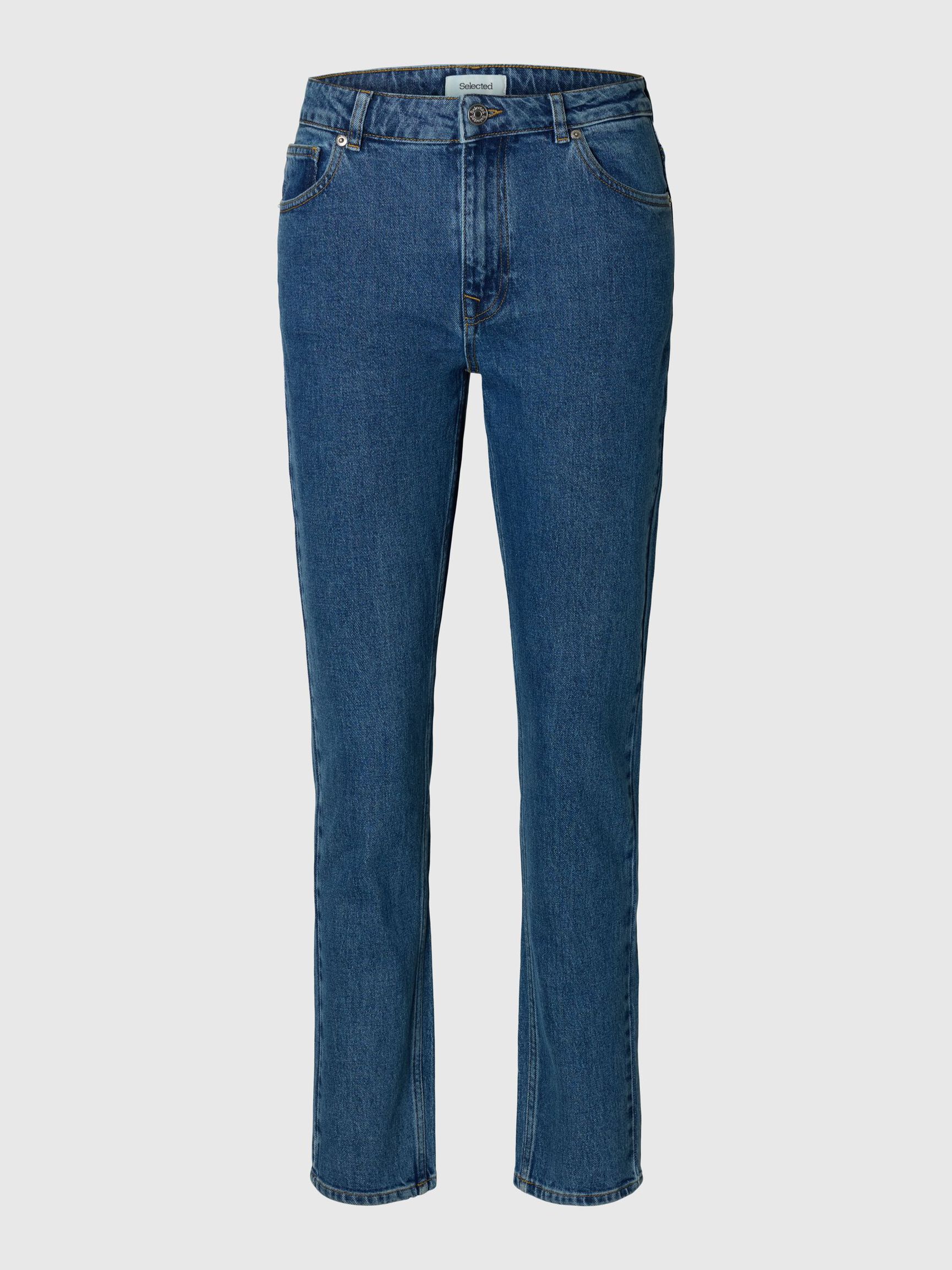 TAILLE MI-HAUTE JEAN COUPE SLIM FUSELÉE, Medium Blue Denim, highres