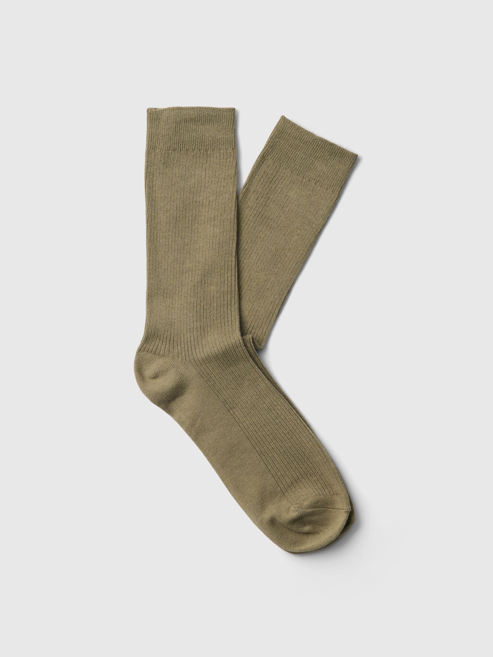 COTTON BLEND SOCKS, Deep Lichen Green, highres