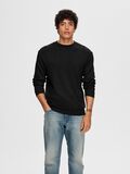 Selected VISCOSE BLEND SWEATSHIRT, Black, highres - 16092573_Black_003.jpg
