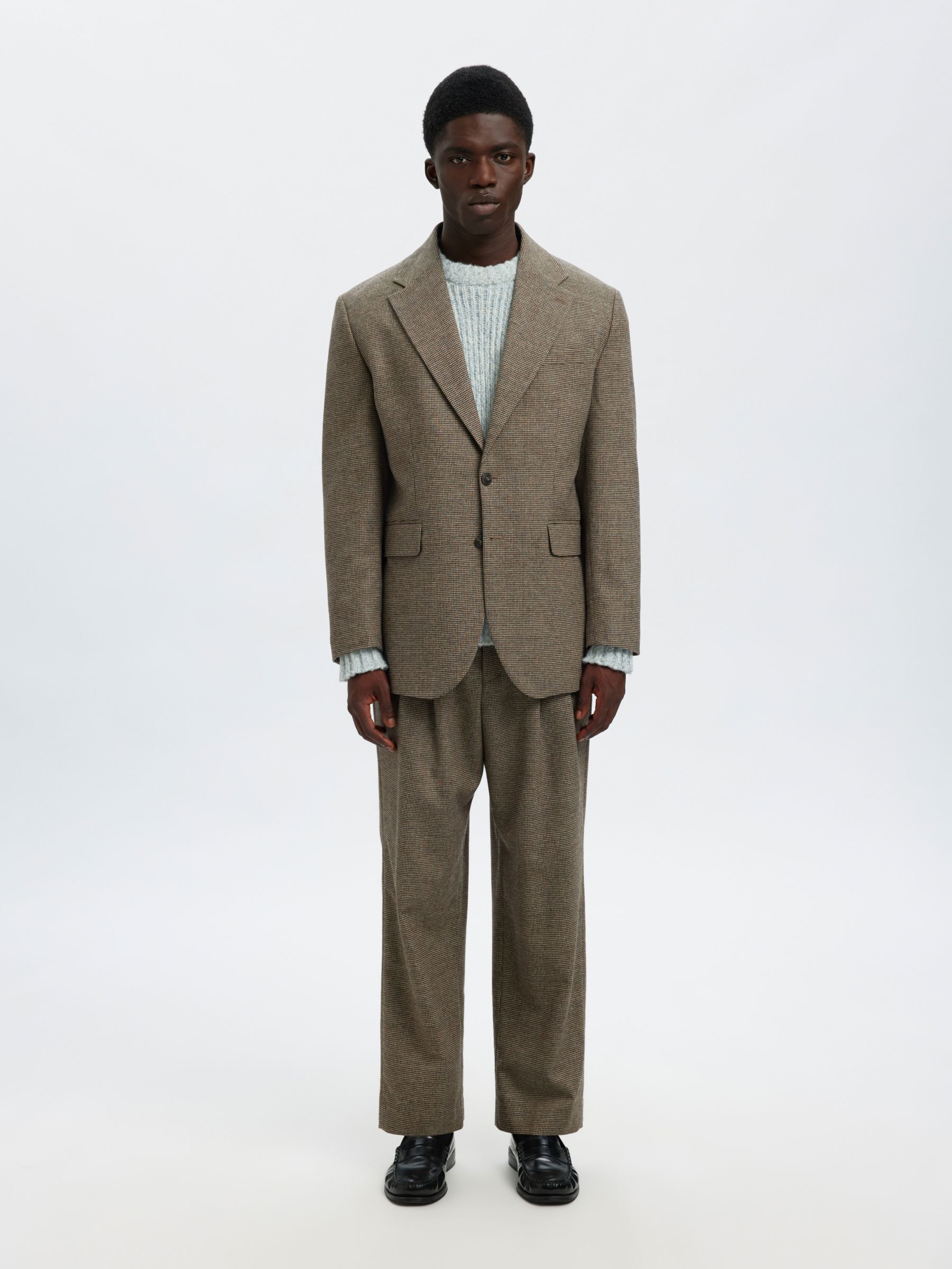 WOLLMIX PULLOVER MIT RUNDHALSAUSSCHNITT, Cashmere Blue, highres