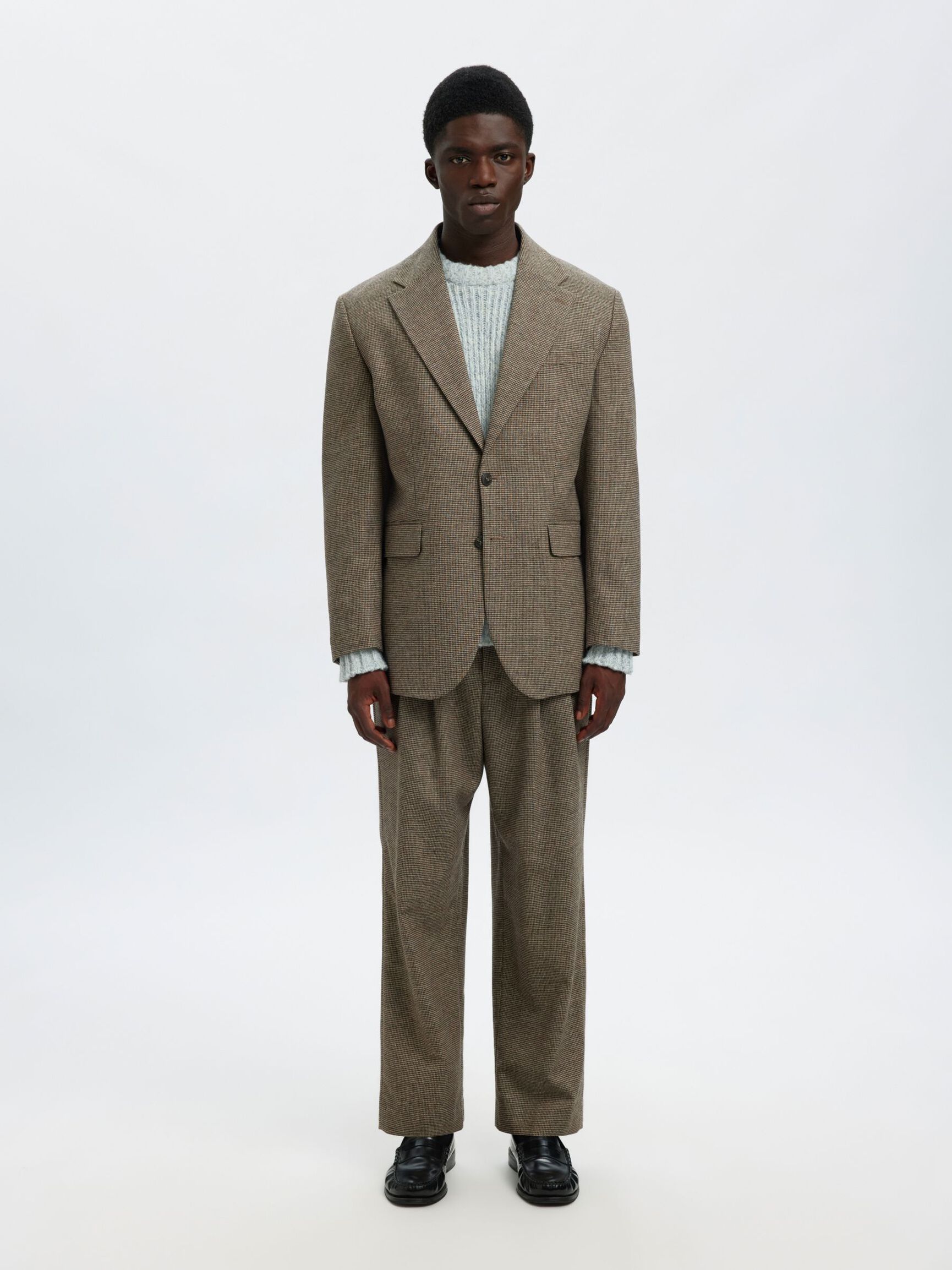 WOLLMIX PULLOVER MIT RUNDHALSAUSSCHNITT, Cashmere Blue, highres