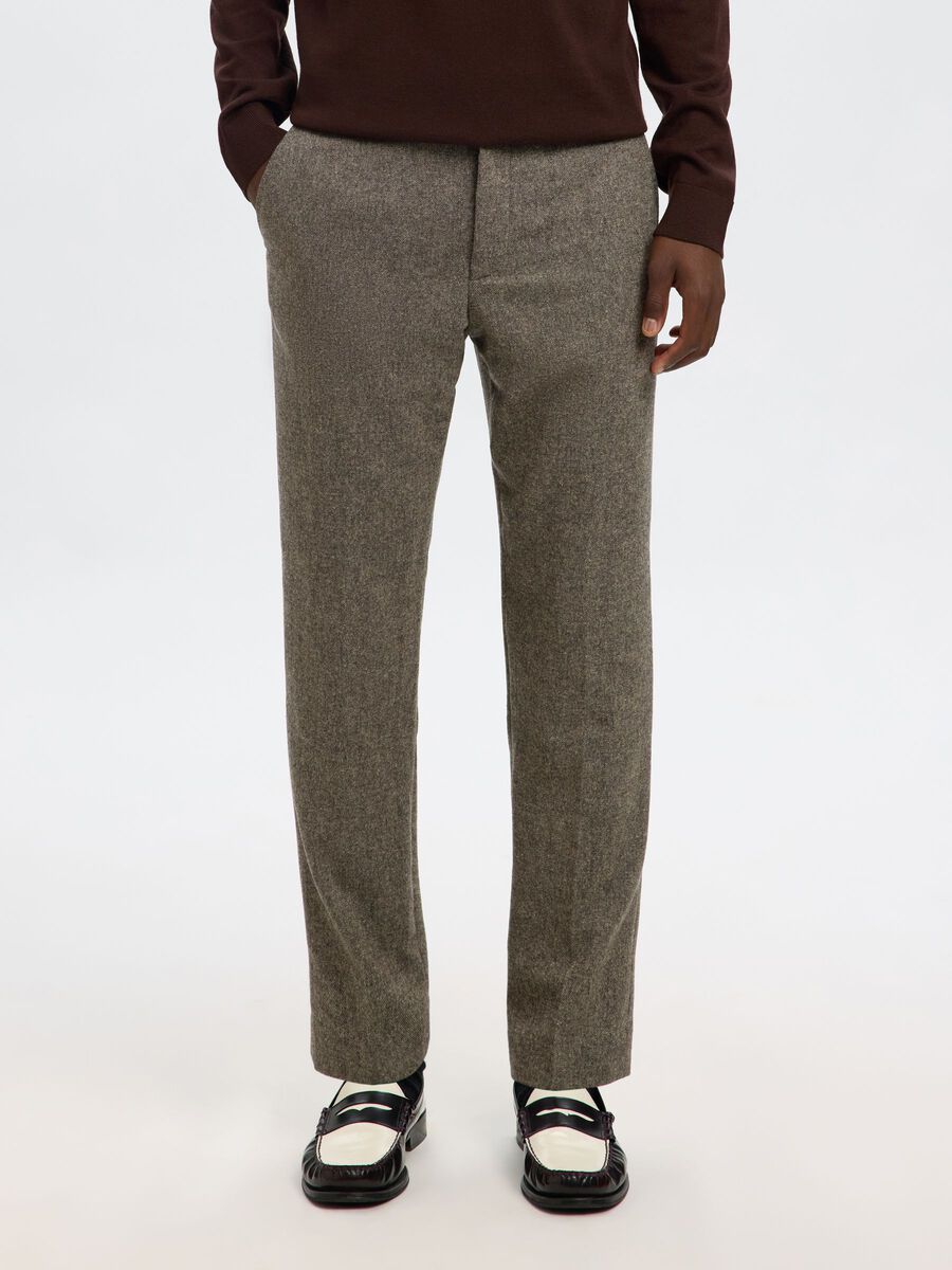 Product tile image - KARIERTER WOLLGEMISCH ANZUGHOSE, Brownie | 16094333_Brownie_1116331