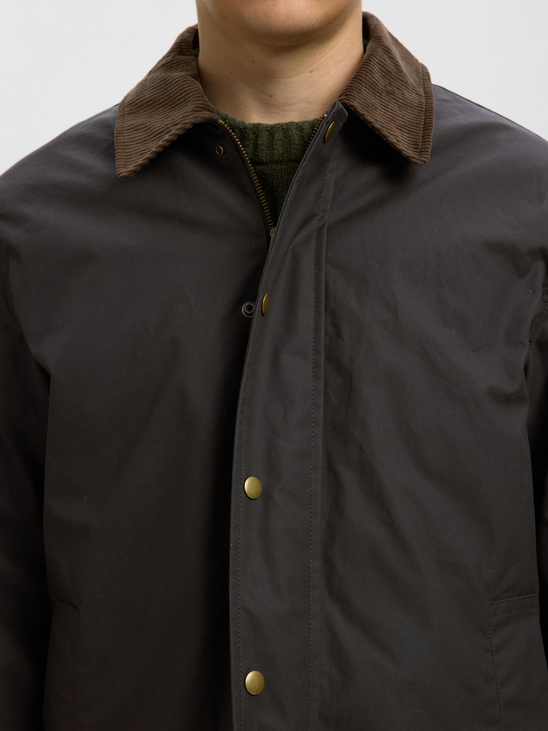 WAXED COTTON JACKET, Delicioso, highres