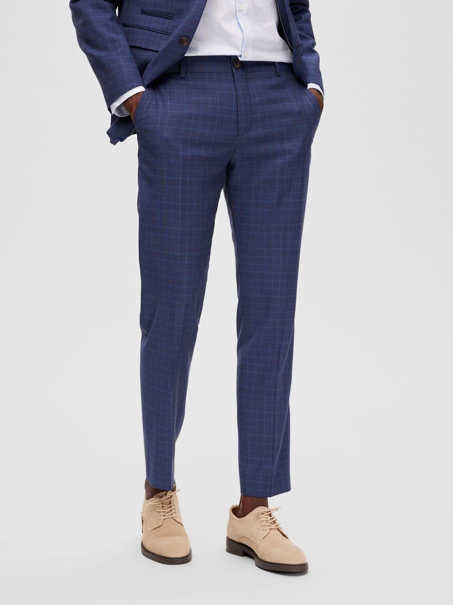 Selected CHECKED TROUSERS, Navy Blazer, highres - 16087867_NavyBlazer_1033695_003.jpg