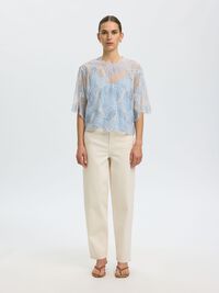 KANT CROP TOP, Cashmere Blue, highres