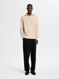 Selected 100% BAUMWOLL HALF-ZIP PULLOVER, Oatmeal, highres - 16094566_Oatmeal_005.jpg
