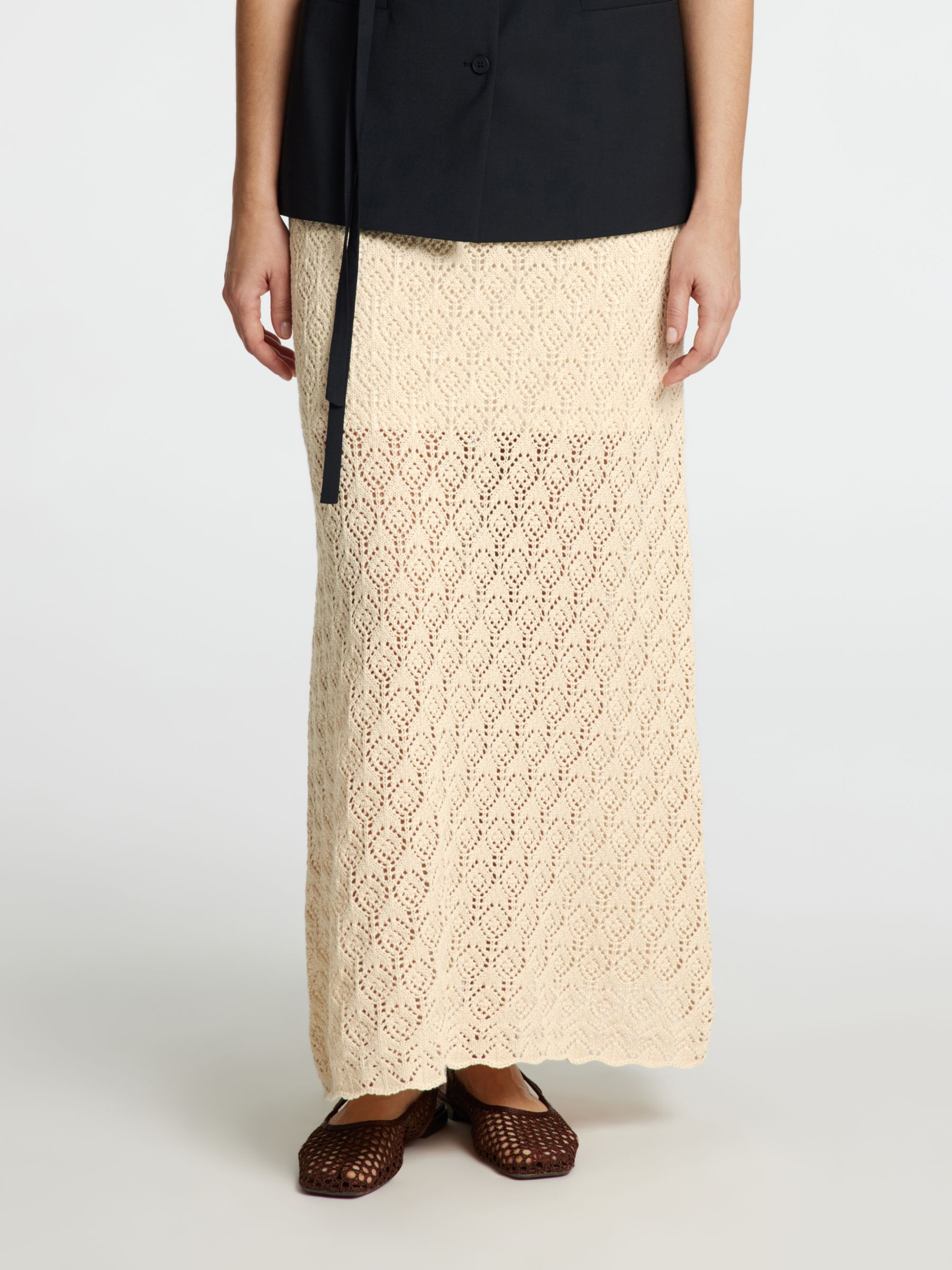 PRENDA DE PUNTO FALDA MAXI, Birch, highres