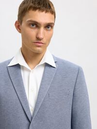 EINREIHIGER SLIM FIT BLAZER, Chambray Blue, highres