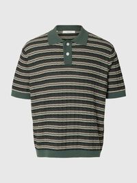 STRUCTURED  KNITTED POLO SHIRT, Balsam Green, highres