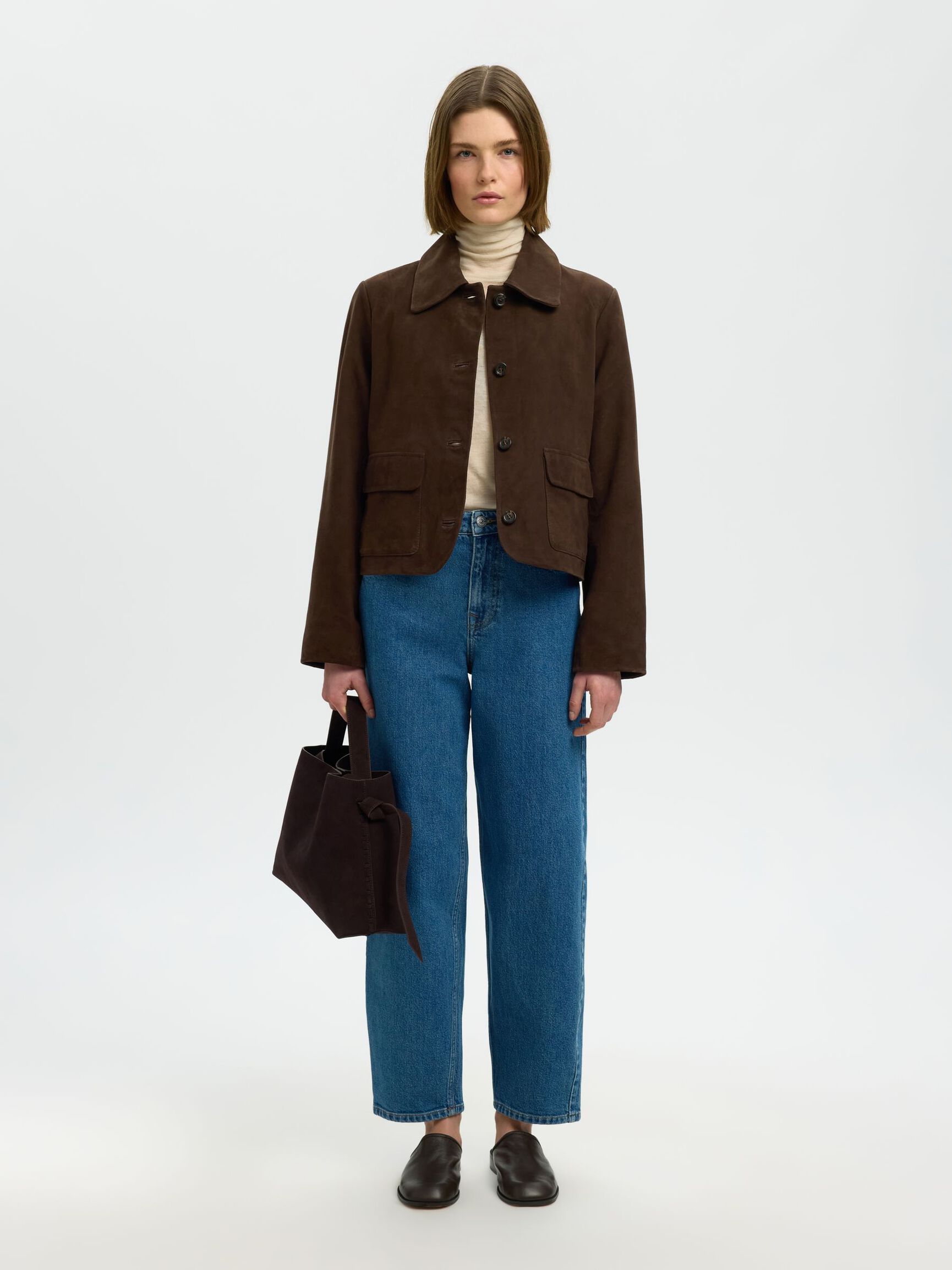 100% SUEDE JACKET, Delicioso, highres