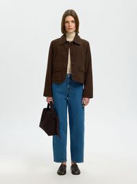 100% SUEDE JACKET, Delicioso, highres