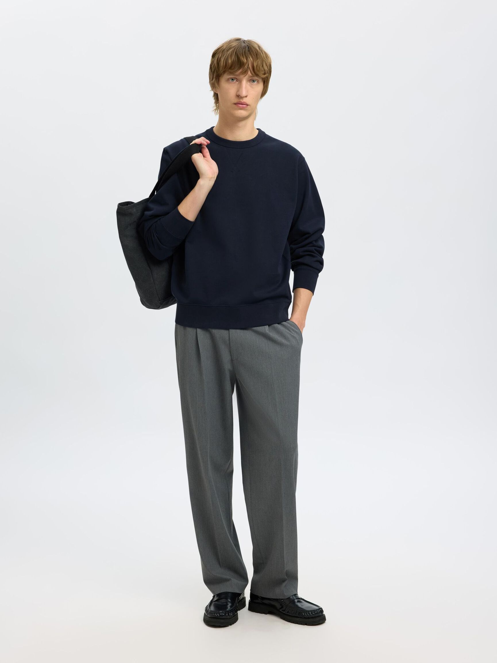 100% BAUMWOLL SWEATSHIRT, Dark Sapphire, highres