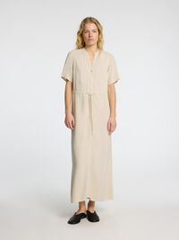 KORTE MOUWEN BLOUSEJURK, Sandshell, highres