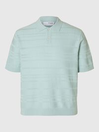 CAMICIA POLO IN MAGLIA, Winter Sky, highres