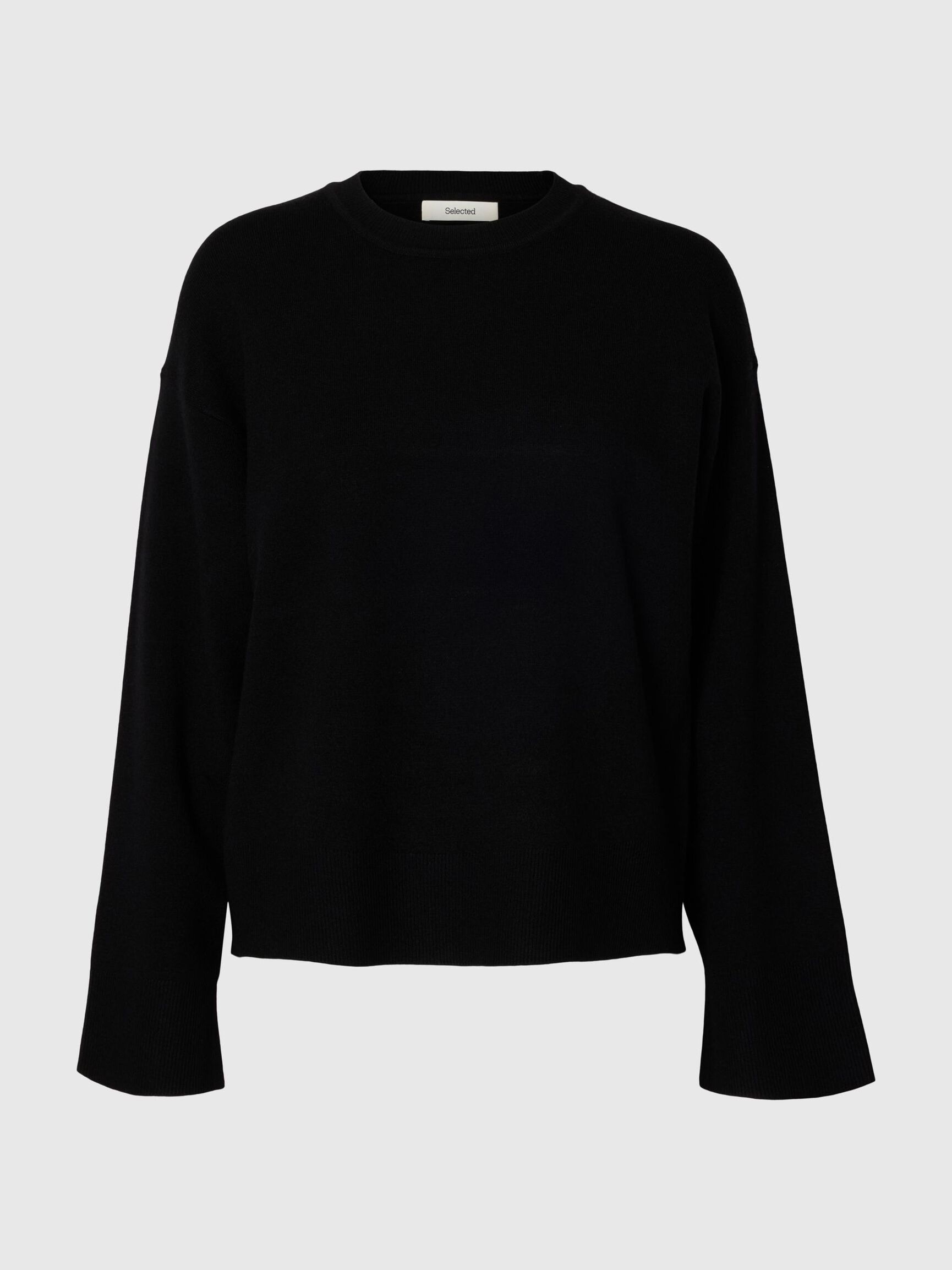VISKOSEBLANDING STRIKTRØJE, Black, highres