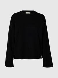 VISKOSEBLANDING STRIKTRØJE, Black, highres