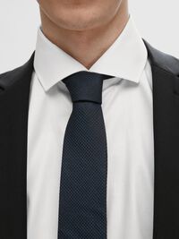 CLASSIC WOOL BLEND TIE, Sky Captain, highres