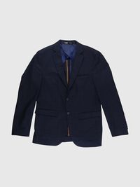 CHECKED BLAZER, Dark Sapphire, highres