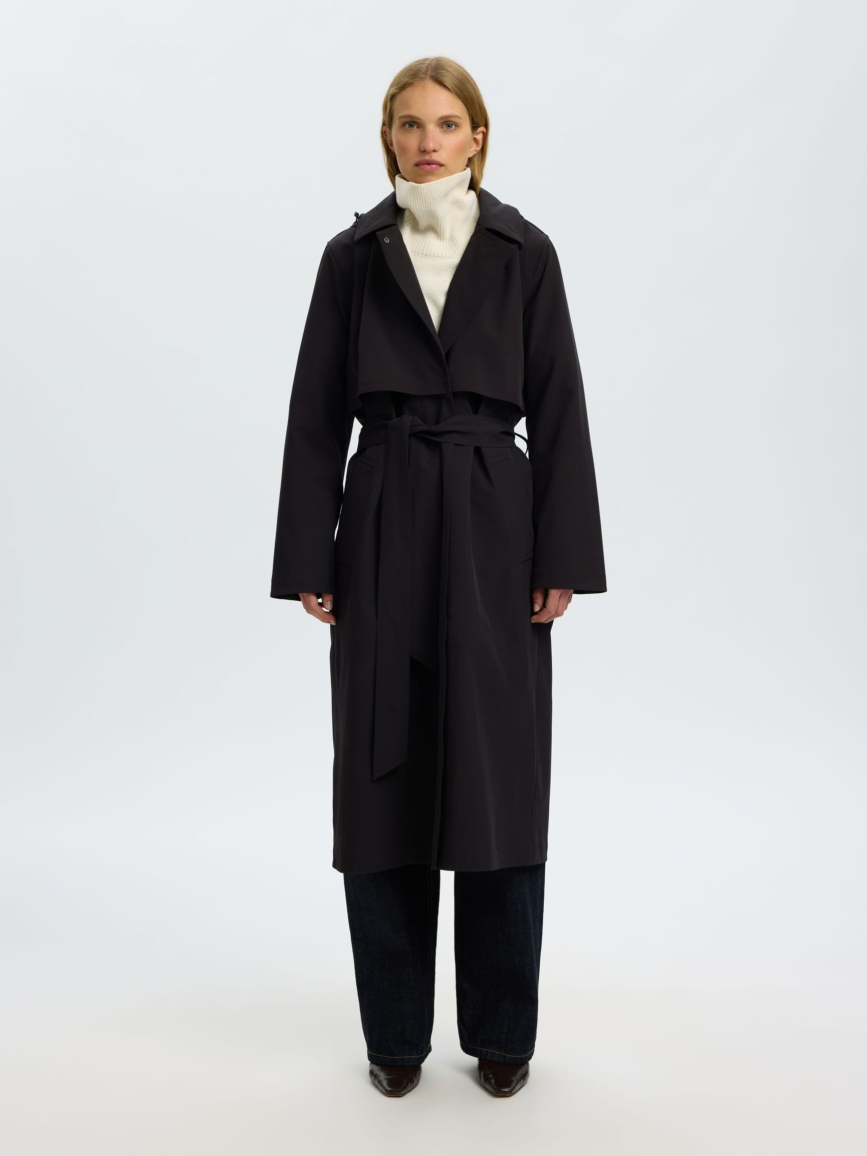 TECHNICAL TRENCHCOAT, Black, highres