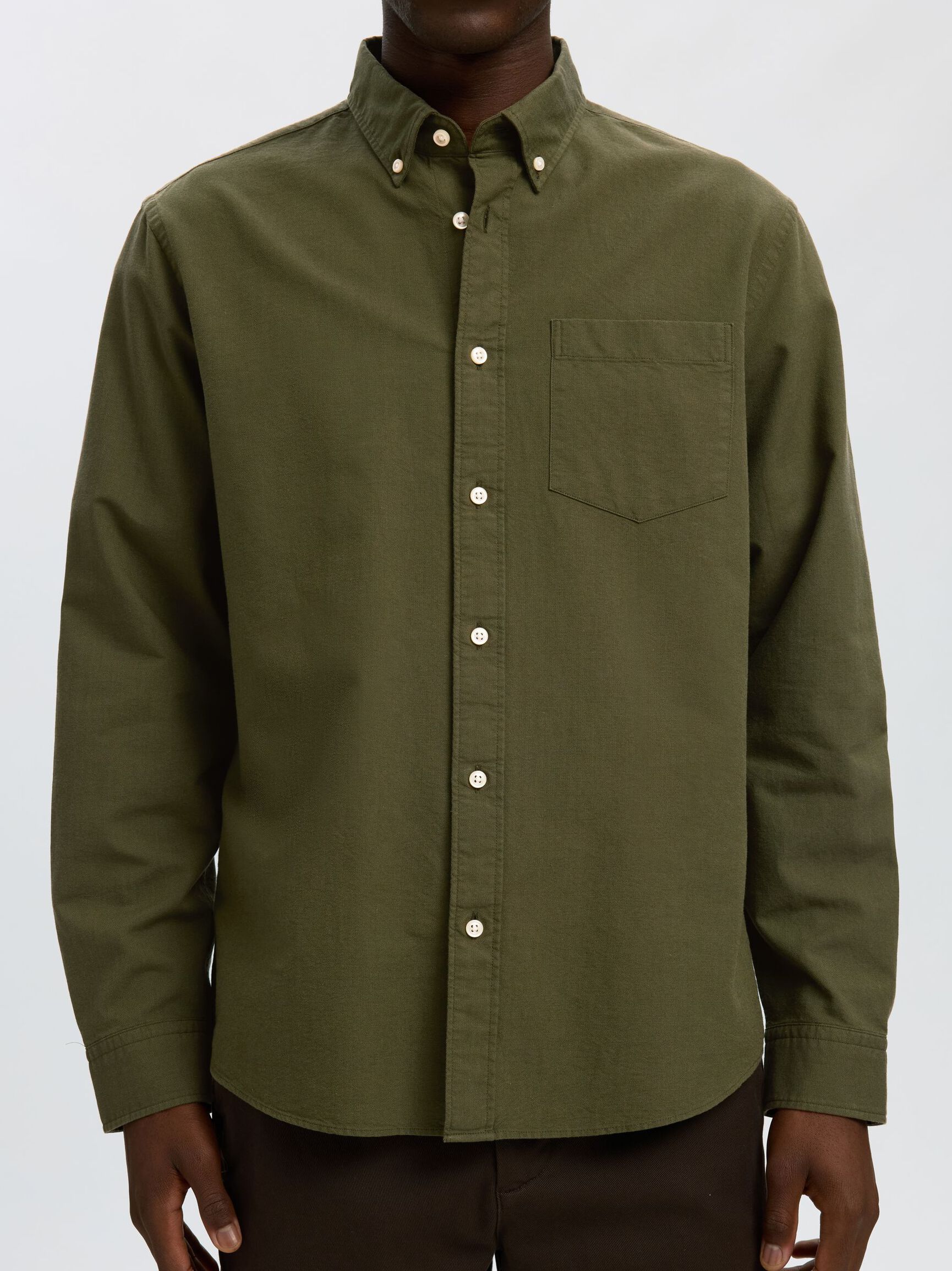 OXFORD LONG SLEEVED SHIRT, Kalamata, highres