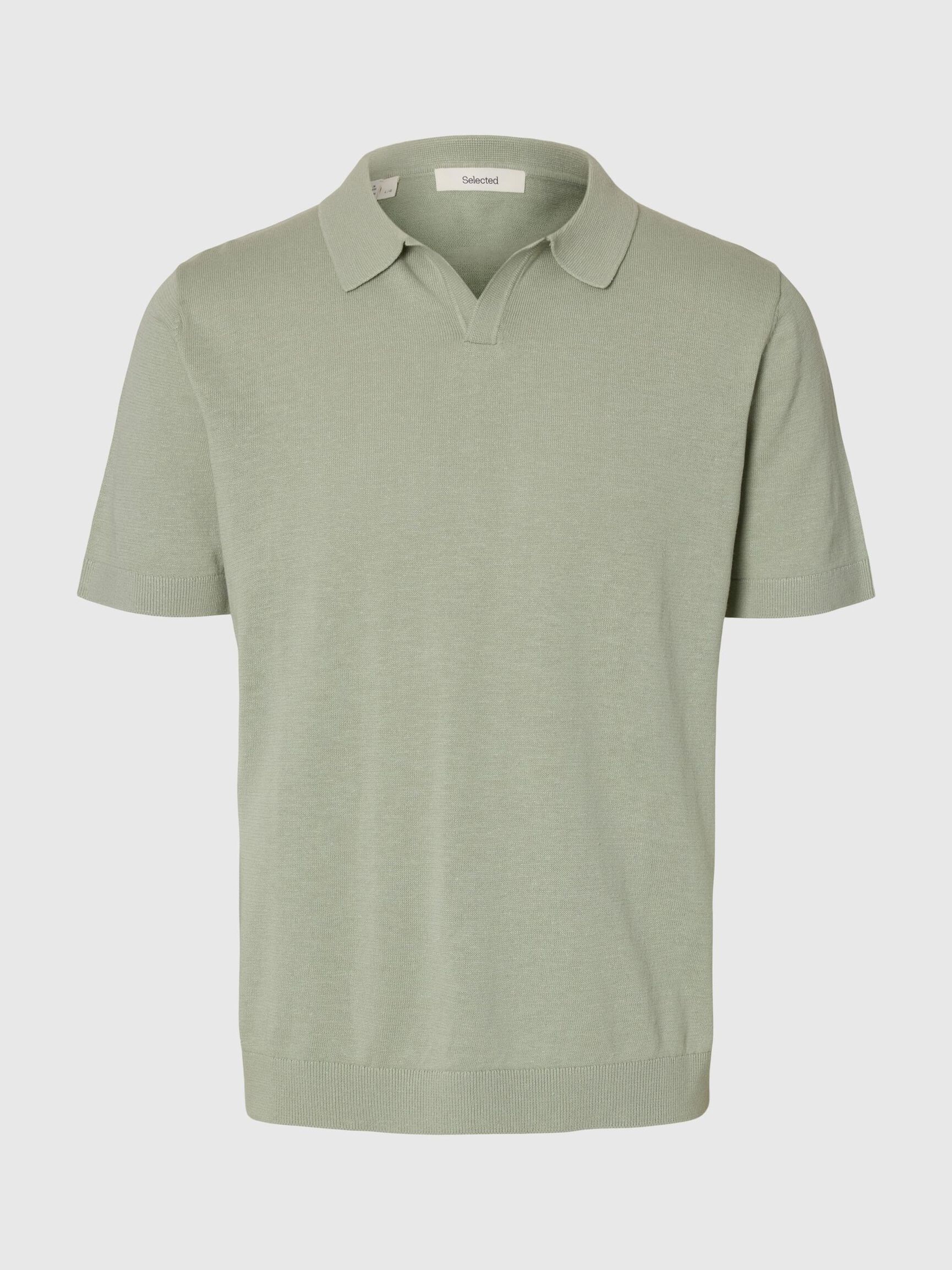 DZIANINOWA KOSZULA POLO, Aqua Gray, highres