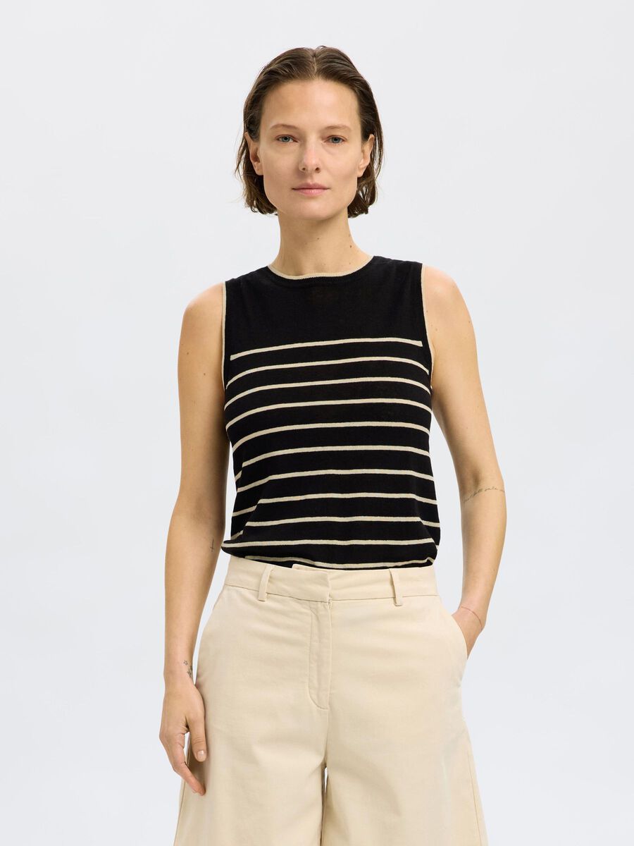 Selected TOP A MAGLIA, Black, highres - 16097496_Black_1189869_003.jpg