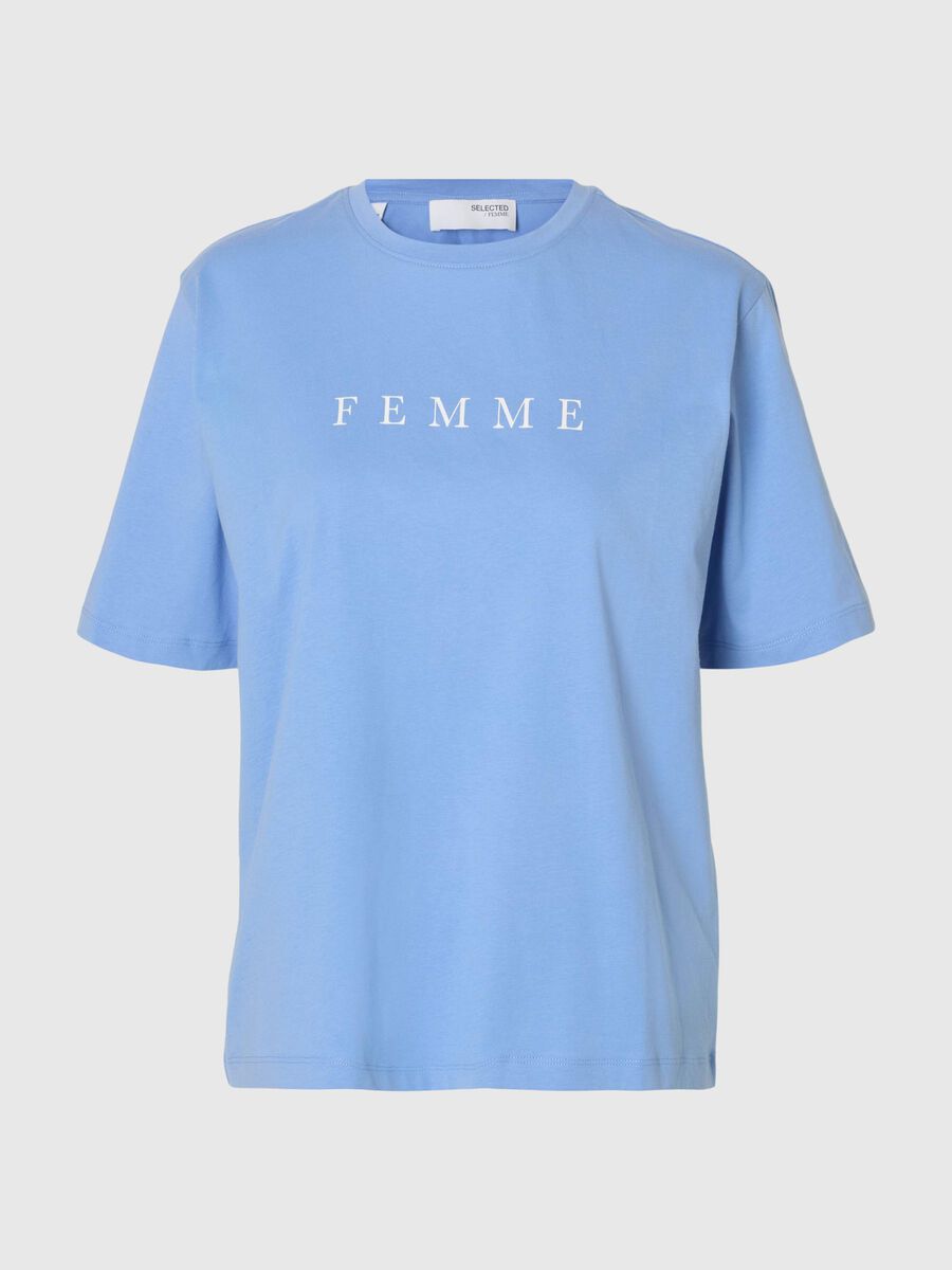 Selected PRINTED T-SHIRT, Cornflower Blue, highres - 16085609_CornflowerBlue_1034576_001.jpg