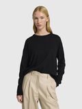 Selected LINEN BLEND KNITTED JUMPER, Black, highres - 16096205_Black_006.jpg
