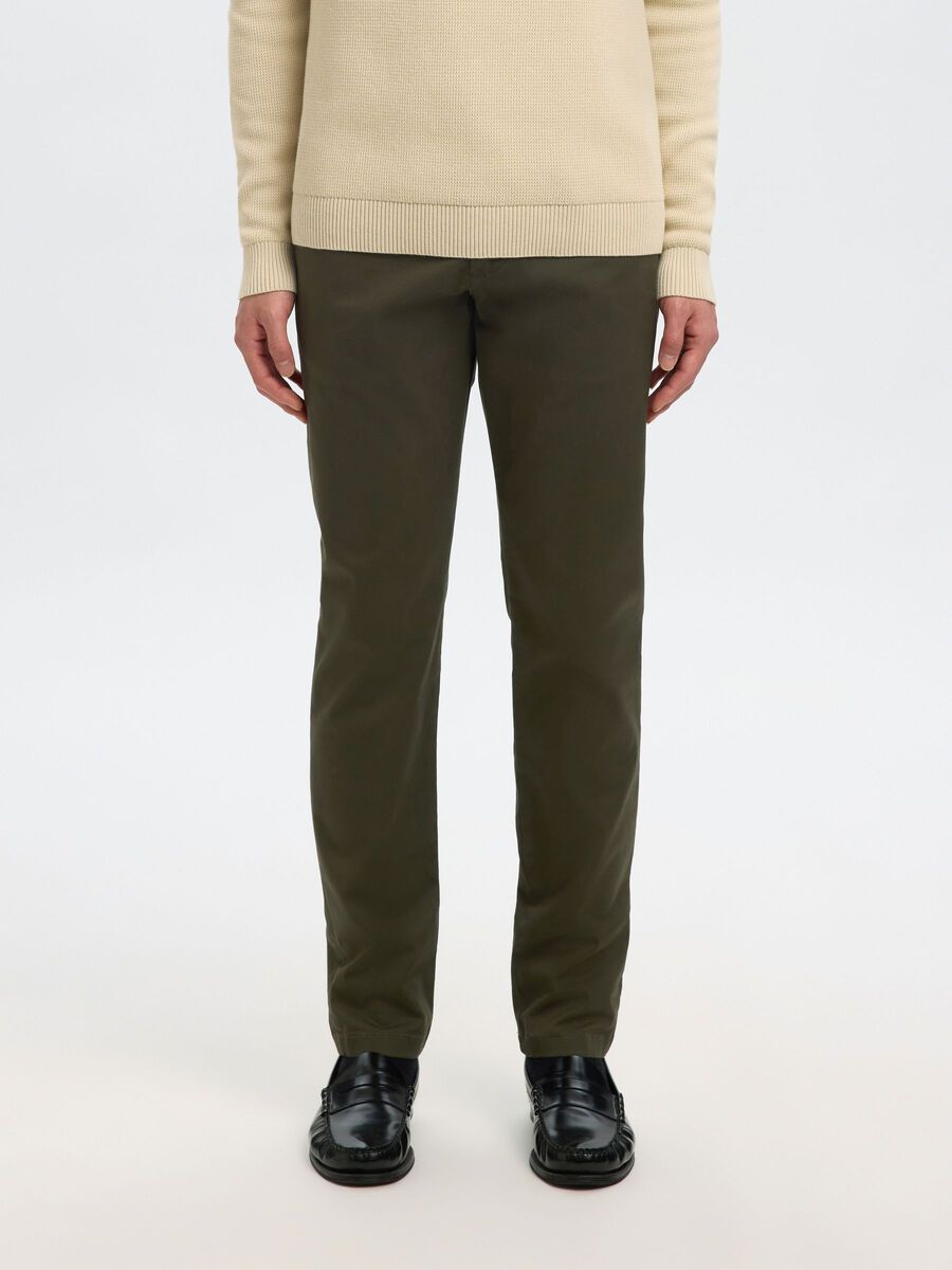 Product tile image - 175 SLIM FIT FLEX CHINOS, Forest Night | 16087663_ForestNight