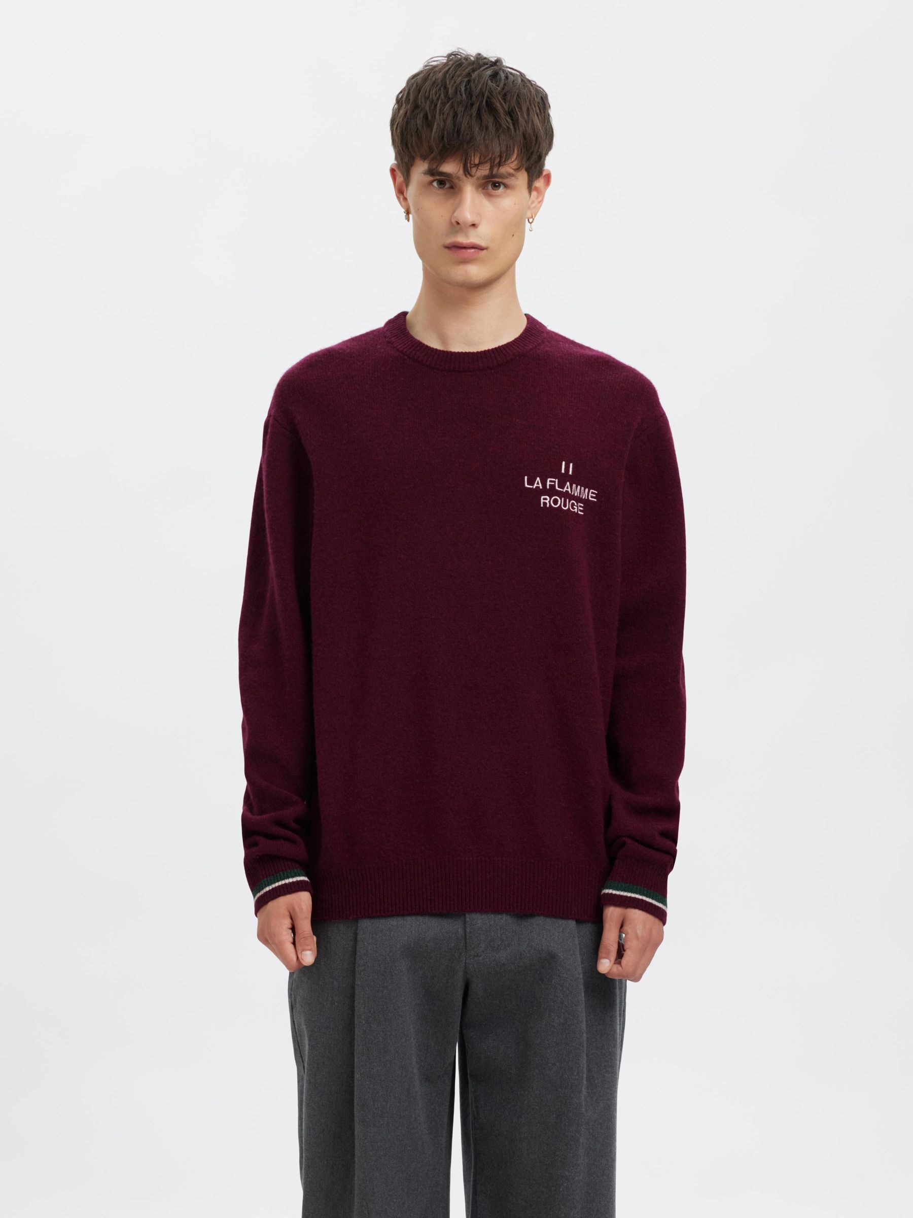 REGULAR FIT KNITTED PULLOVER, Loganberry, highres