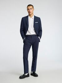 SLIM FIT SUIT TROUSERS, Dark Navy, highres