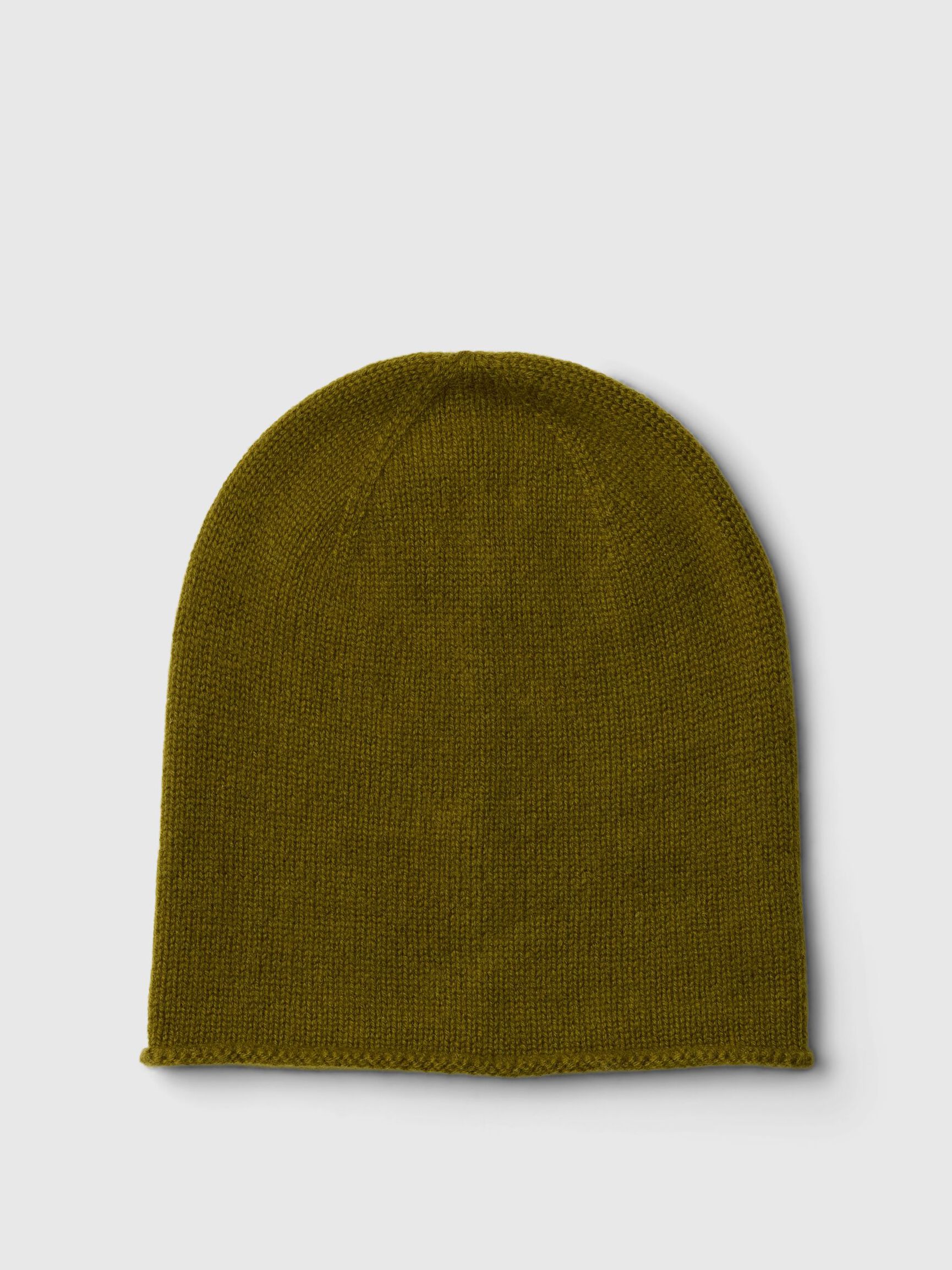WOOL BLEND BEANIE, Fir Green, highres