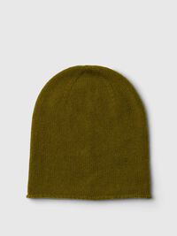 WOOL BLEND BEANIE, Fir Green, highres