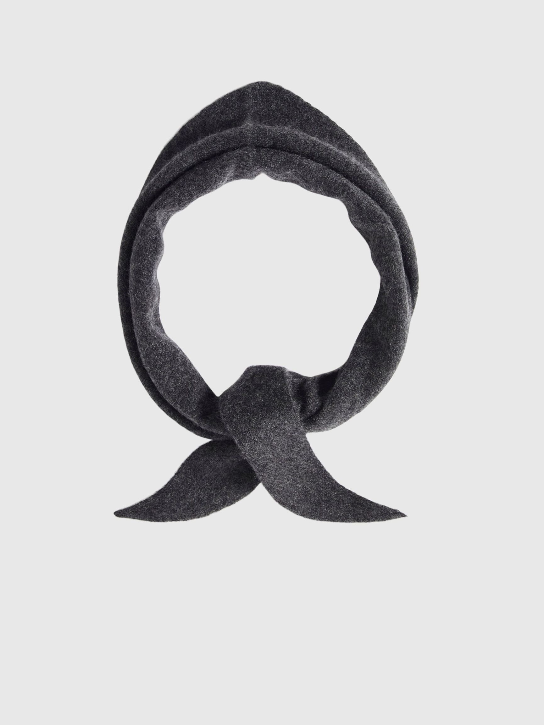 100% CASHMERE SCARF, Dark Grey Melange, highres