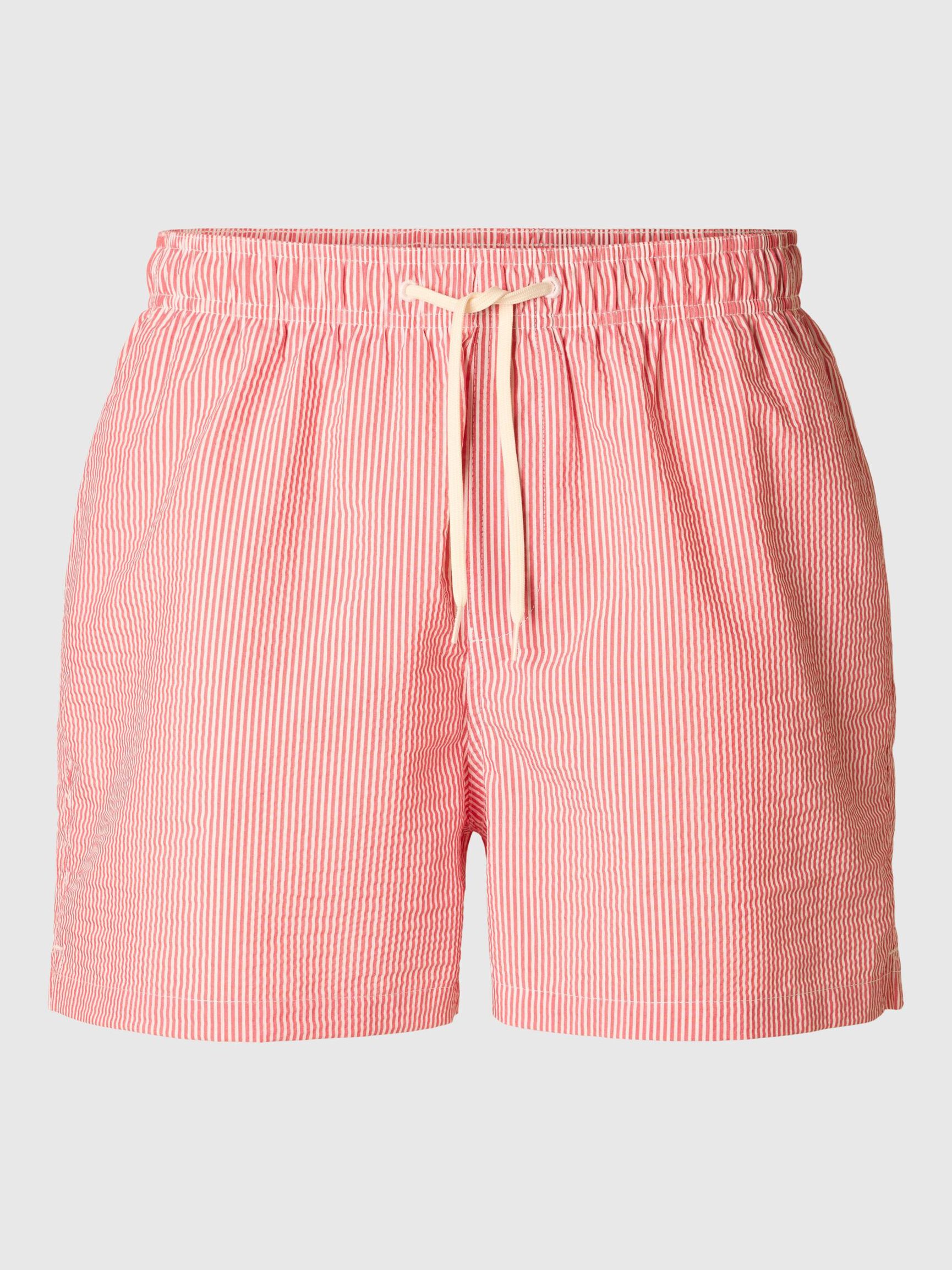 SEERSUCKER BADESHORTS, Hibiscus, highres
