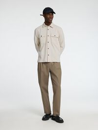 KLASSISCHES OVERSHIRT, Oatmeal, highres