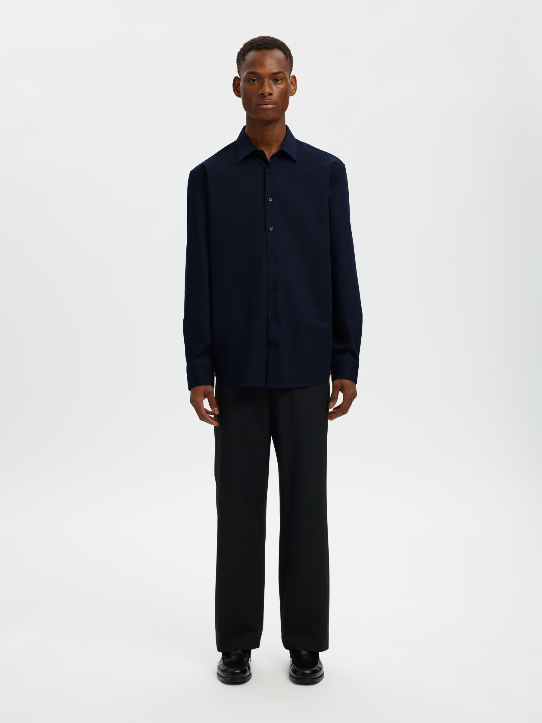 STRETCH REGULAR FIT HEMD, Sky Captain, highres