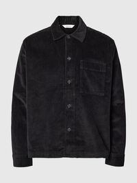 CORDUROY OVERSHIRT, Black, highres